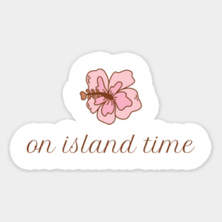 On Island Time Sticker
