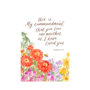 Love one another - Summer flowers T-Shirt