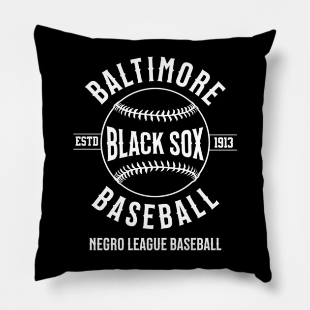 The Baltimore Black Sox Negro League Baseball Pillow by UrbanLifeApparel