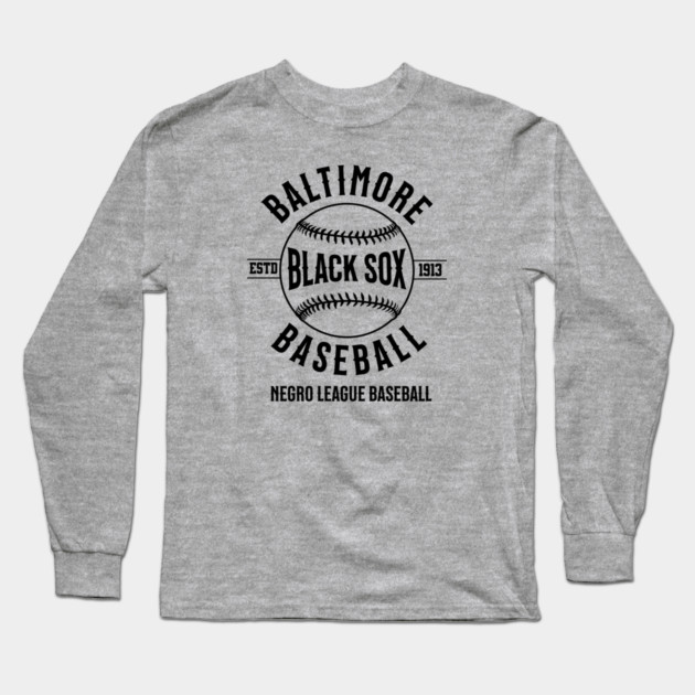 The Baltimore Black Sox Negro League Baseball Long Sleeve T-Shirt by UrbanLifeApparel