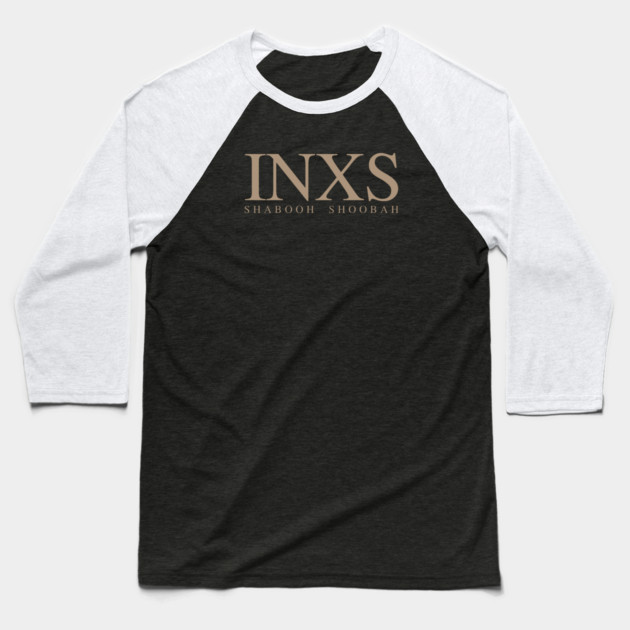 INXS Shabooh Shoobah Fan Art Baseball T-Shirt by Timeless Chaos