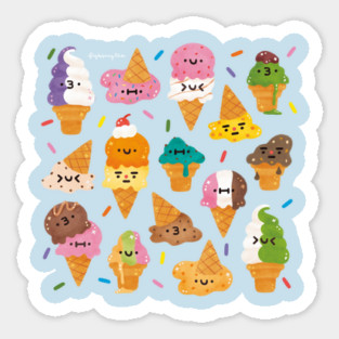 Melty Ice Cream Magnet