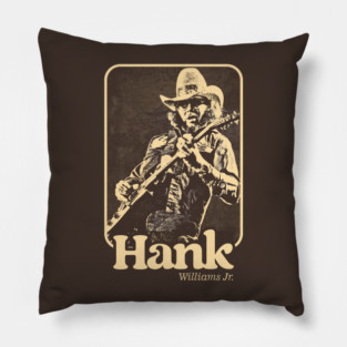 Hank Williams Jr // Retro Vintage Style Pillow