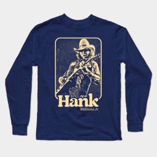 Hank Williams Jr // Retro Vintage Style Long Sleeve T-Shirt