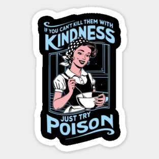 Retro Baker Housewife Poison Humor Sticker