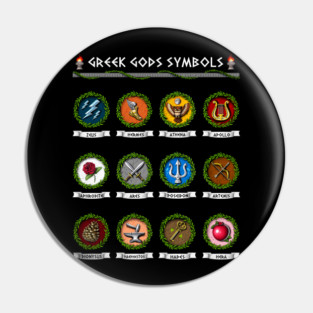 Greek Mythology Gods Symbols Pin