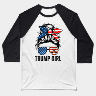 Yes I'm A Trump Girl Get Over It - Trump 2024 Election Gifts for Girls Women Baseball T-Shirt