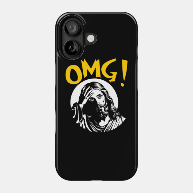 OMG Jesus Facepalm Meme Humor Phone Case by Anticorporati