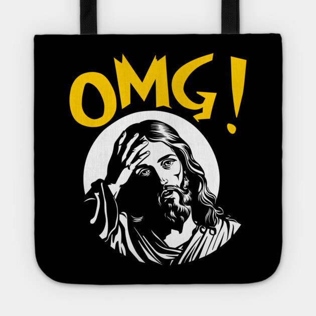 OMG Jesus Facepalm Meme Humor Tote by Anticorporati