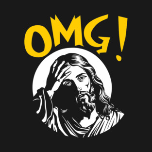OMG Jesus Facepalm Meme Humor T-Shirt