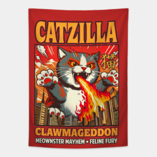 Catzilla Tapestry