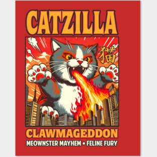 Catzilla Posters and Art