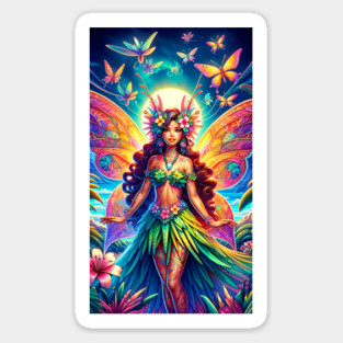 Hawaiian Fairy Sticker