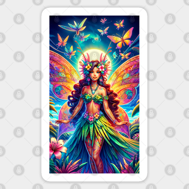 Hawaiian Fairy Sticker by HolidayBug