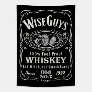 Wise Guy Whiskey Label Tapestry
