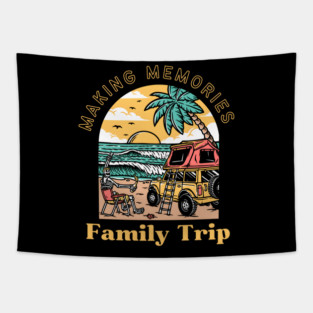 Family Trip - Beach Memories Tapestry