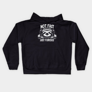 Not Fast, Just Furious - Sloth Workout Kids Hoodie