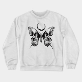 skull butterfly Crewneck Sweatshirt