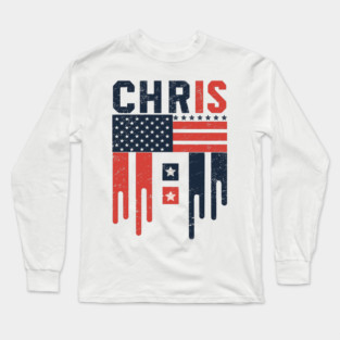 Chris First Name Personalized For Men Long Sleeve T-Shirt