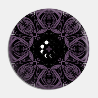 Moon mandala Pin
