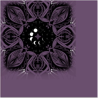 Moon mandala Posters and Art