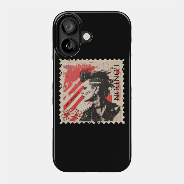 Punk Revolution 1977 London Phone Case by Timeless Chaos