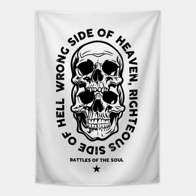 RIGHTEOUS SIDE OF HELL Tapestry by artslaves