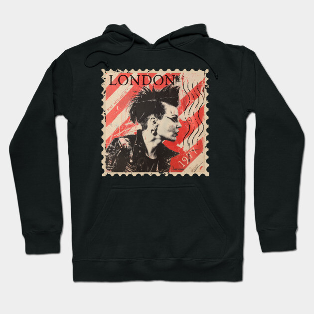 Punk Revolution 1977 London Hoodie by Timeless Chaos