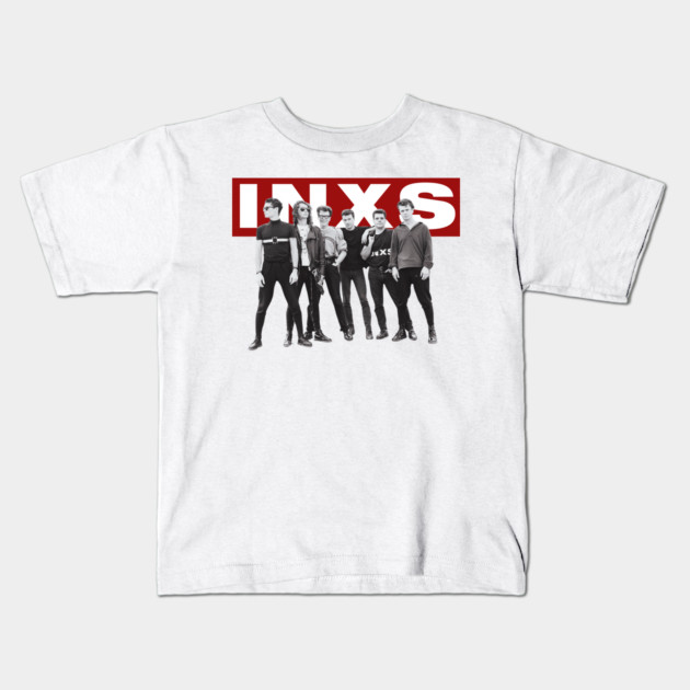 INXS Fan Art Kids T-Shirt by Timeless Chaos