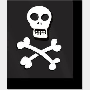 Skull and crossbones Posters and Art