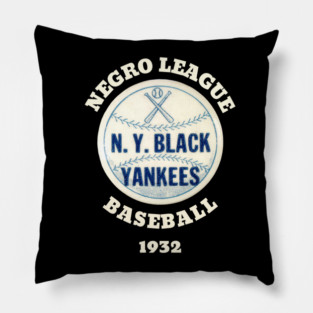 The NY Black Yankees Negro League Baseball Pillow