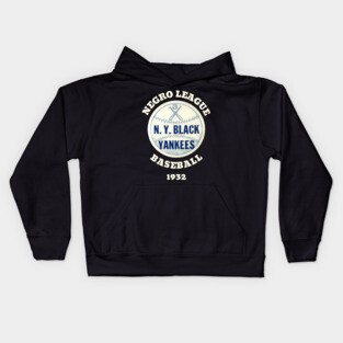 The NY Black Yankees Negro League Baseball Kids Hoodie