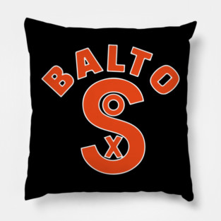 The Baltimore Black Sox Negro League Baseball Logo Pillow