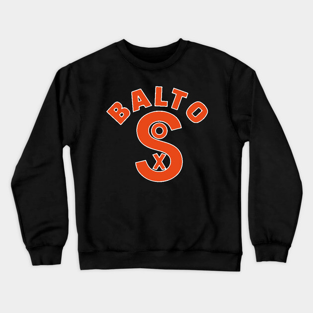The Baltimore Black Sox Negro League Baseball Logo Crewneck Sweatshirt by UrbanLifeApparel
