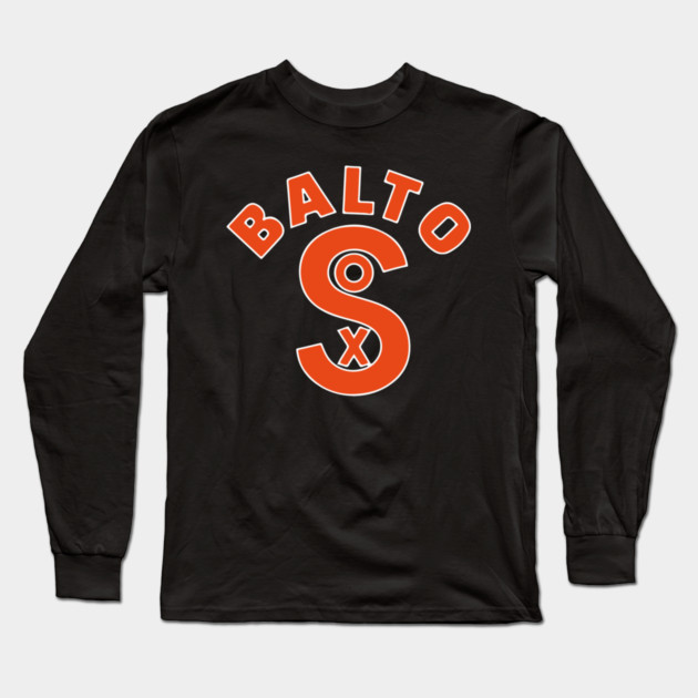 The Baltimore Black Sox Negro League Baseball Logo Long Sleeve T-Shirt by UrbanLifeApparel
