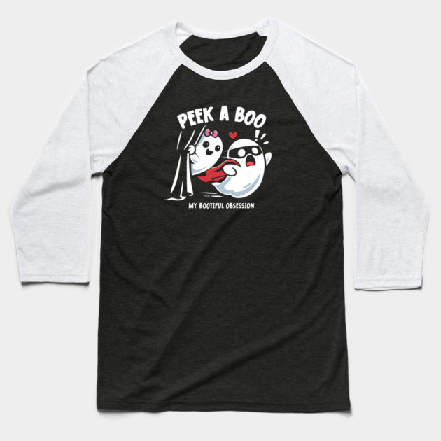 PEEK A BOO Baseball T-Shirt by artslaves