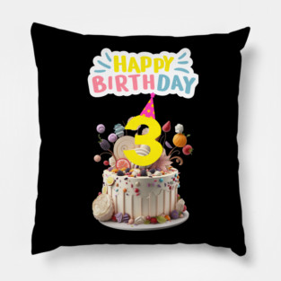 Happy Birthday 3th Pillow
