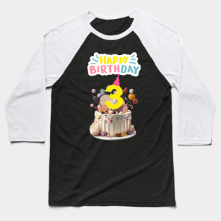 Happy Birthday 3th Baseball T-Shirt