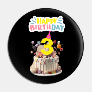 Happy Birthday 3th Pin