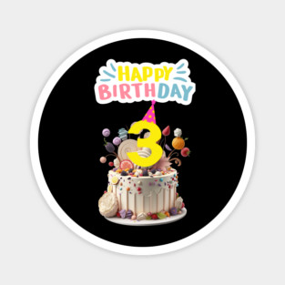 Happy Birthday 3th Magnet