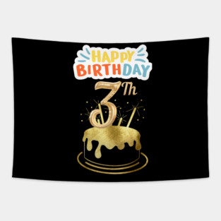 Happy Birthday 3th Tapestry