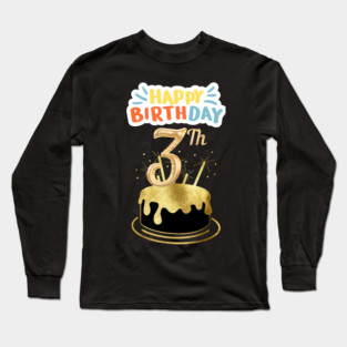 Happy Birthday 3th Long Sleeve T-Shirt