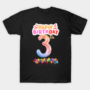 Happy Birthday 3th T-Shirt