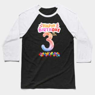 Happy Birthday 3th Baseball T-Shirt