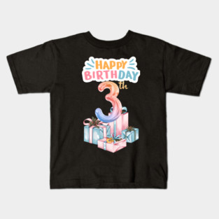 Happy Birthday 3th Kids T-Shirt