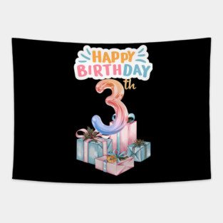 Happy Birthday 3th Tapestry