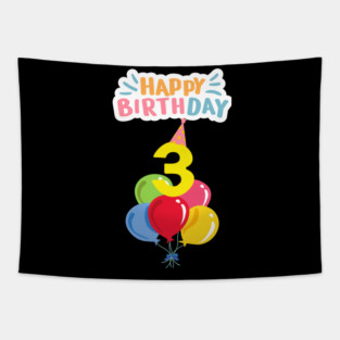 Happy Birthday 3th Tapestry