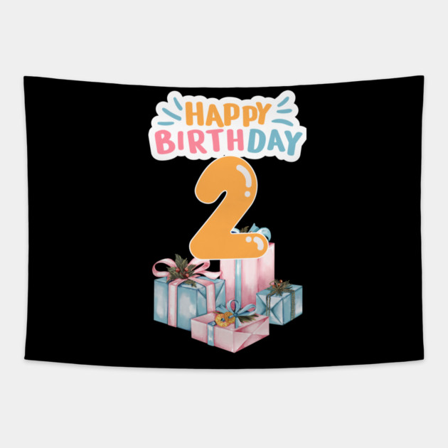 Happy Birthday 2th Tapestry by BlackMeme94