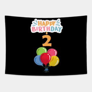 Happy Birthday 2th Tapestry