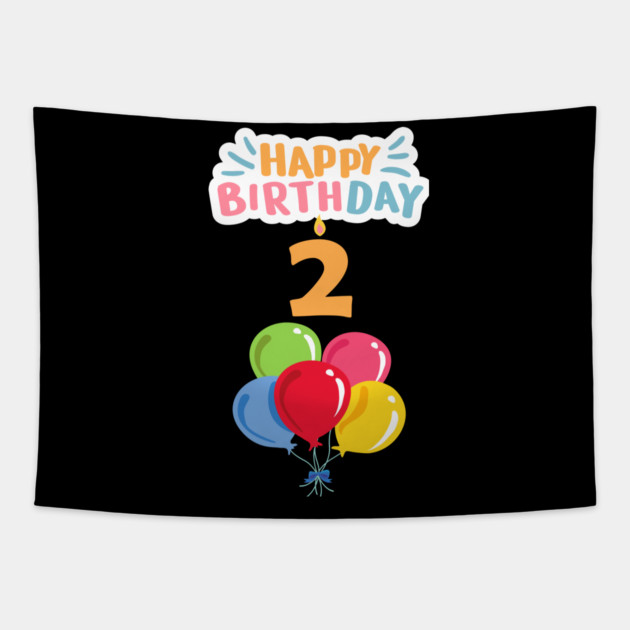 Happy Birthday 2th Tapestry by BlackMeme94
